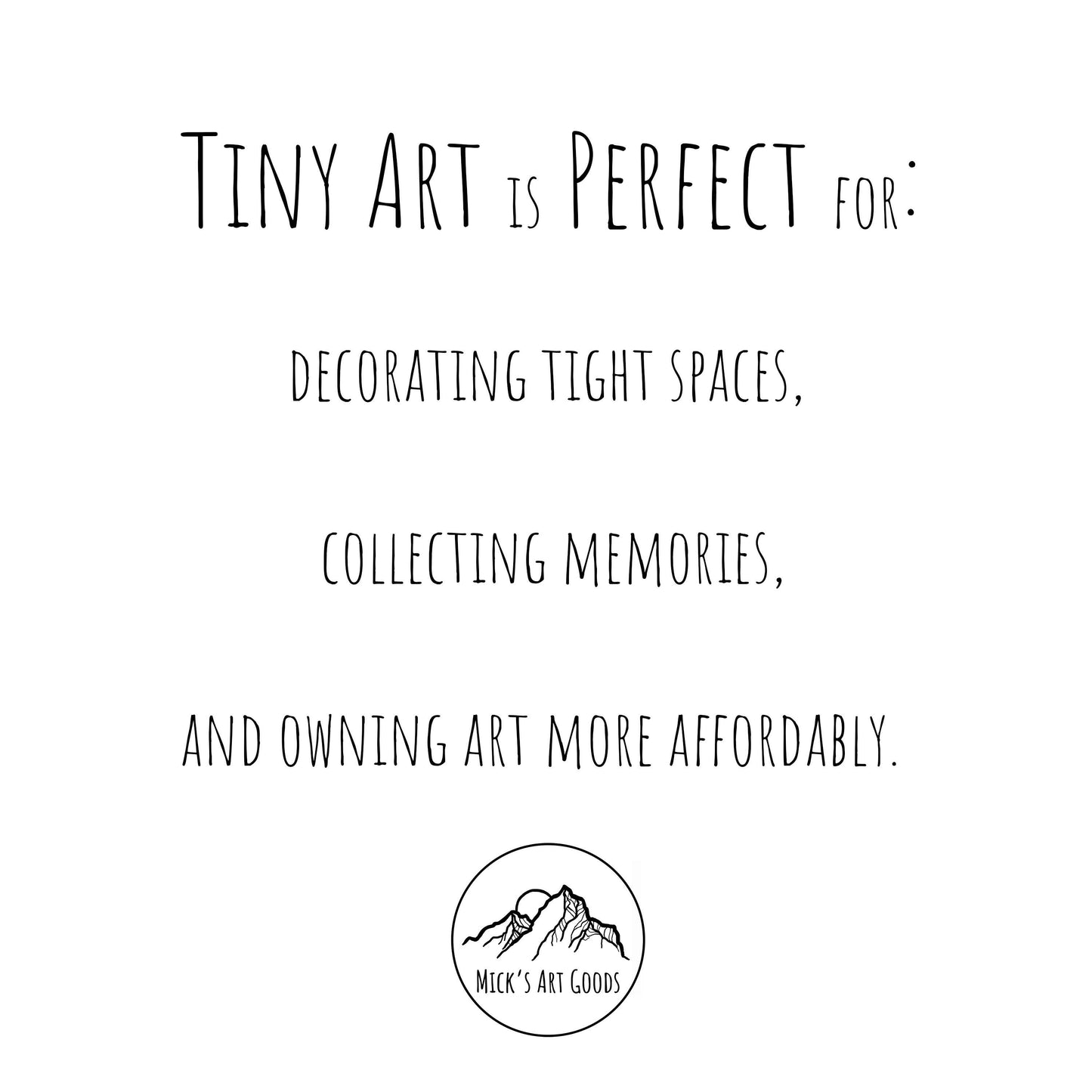 Mini 1" Bitterroot Mountain Montana Tiny Gouache Art Print