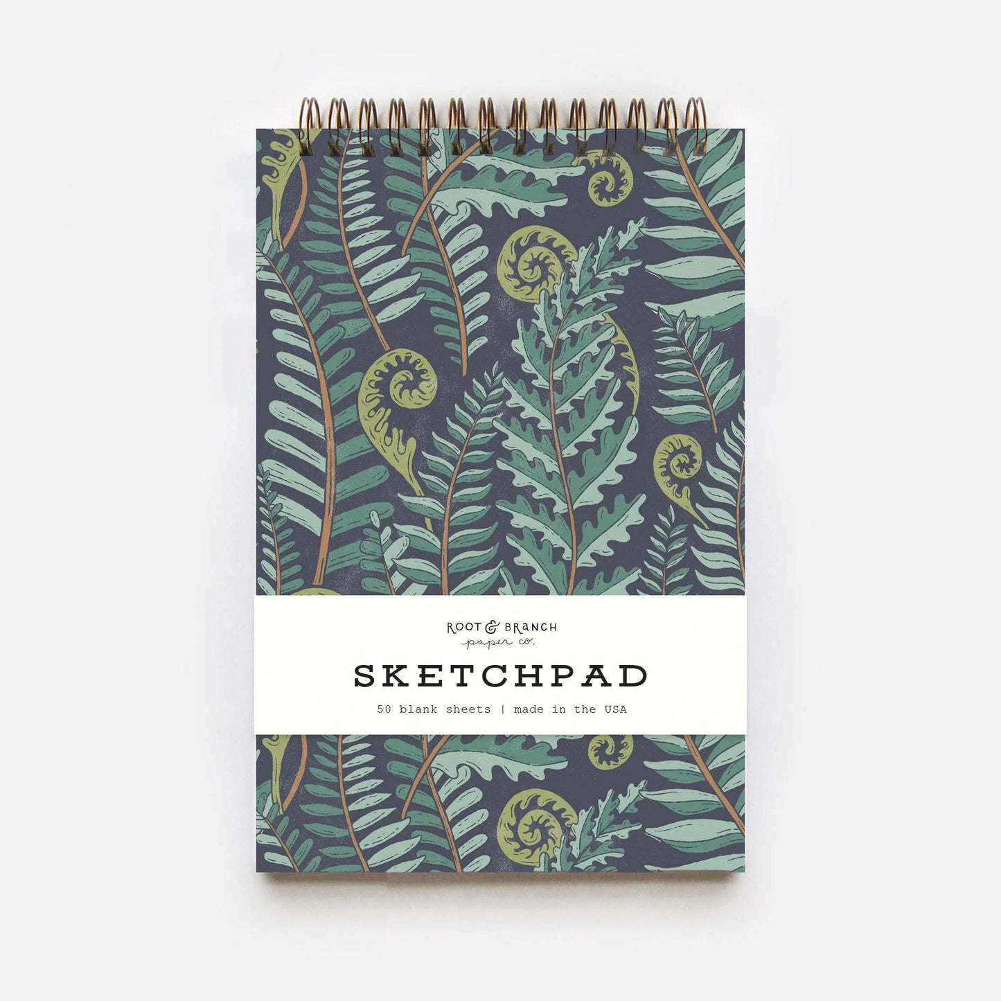 Forest Fern Spiral Bound Sketchpad