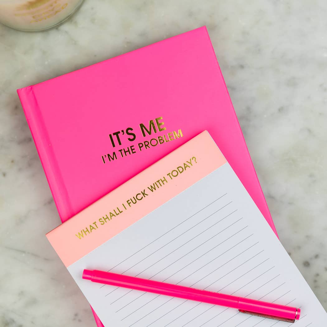 To Complete Before Happy Hour - Lined Notepad  - Sunset Pink - 65 perforated pages - 5x8