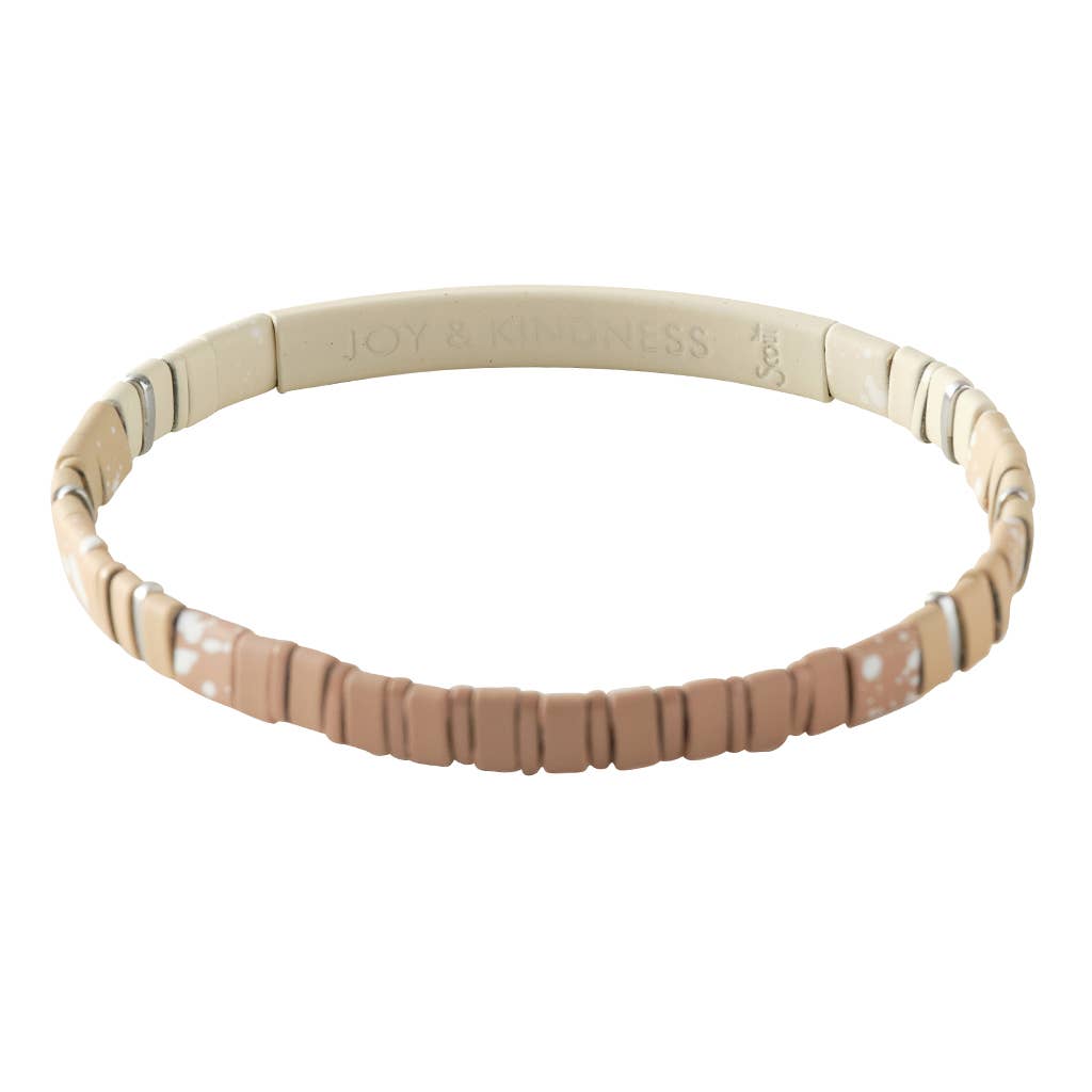 Good Karma Ombre Bracelet - Joy & Kindness Ivory/Silver