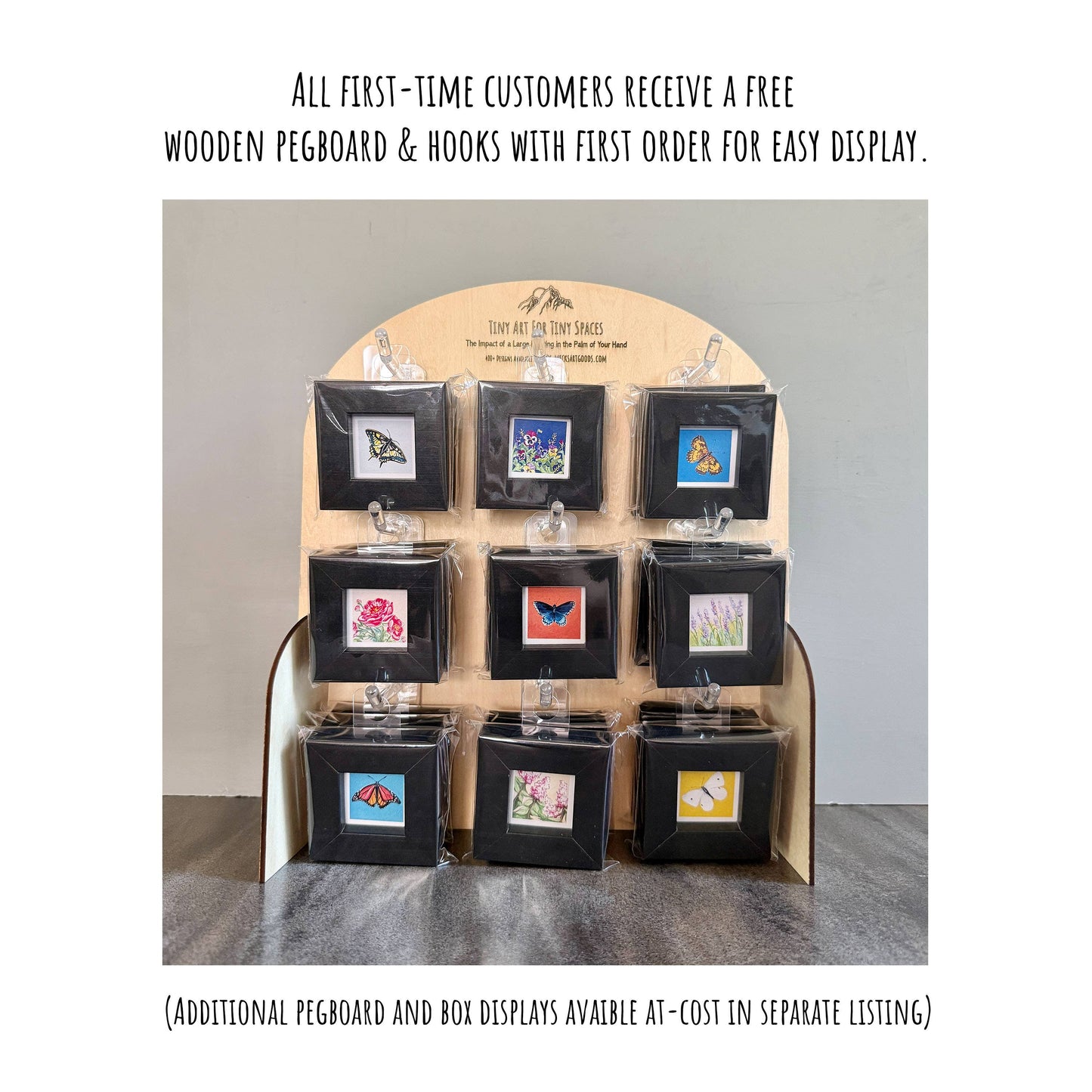 Mini 1" Pine Tree Forest Sunset Tiny Watercolor Landscape