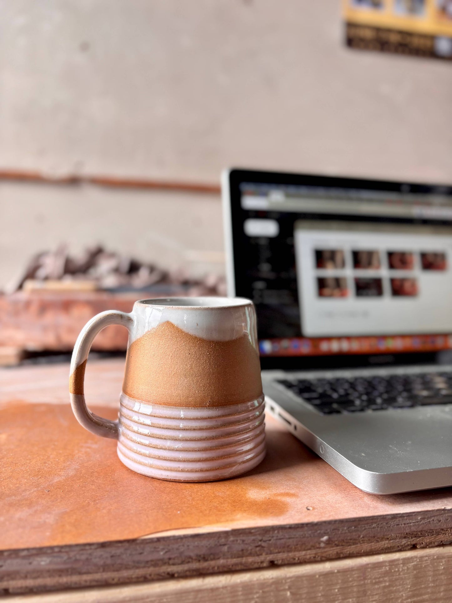 Earth Lines Mug - Handmade Ceramic