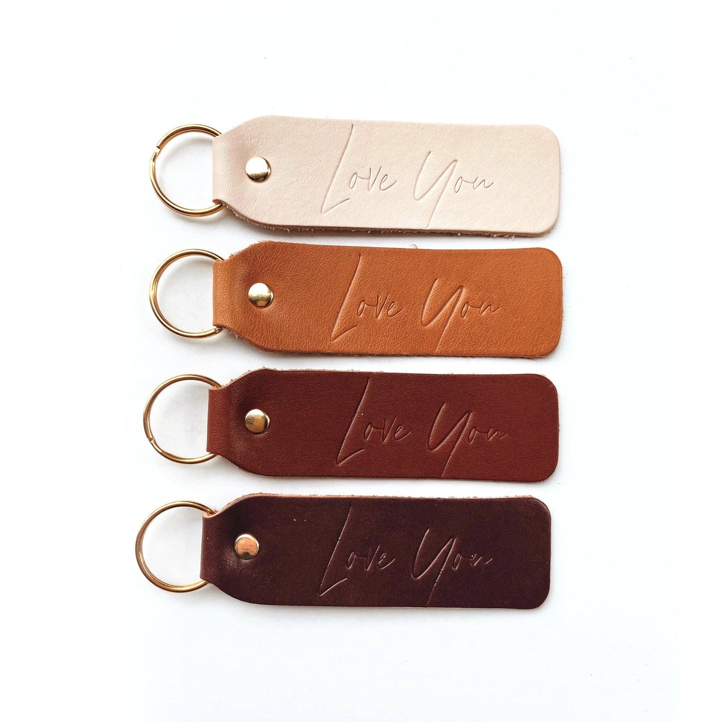 "Love You" Script Keychain