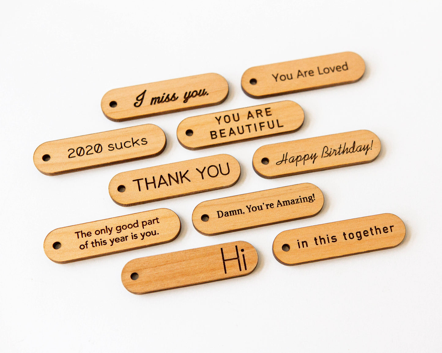 Mini Dried Floral Vases & Wood Gift Tag