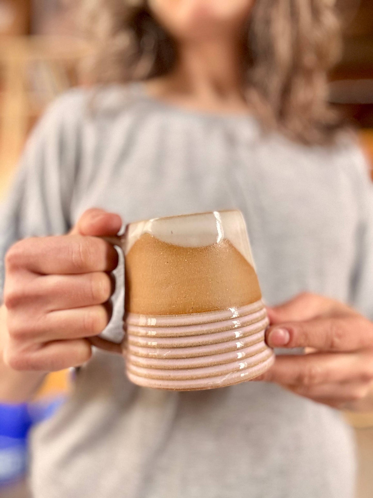 Earth Lines Mug - Handmade Ceramic