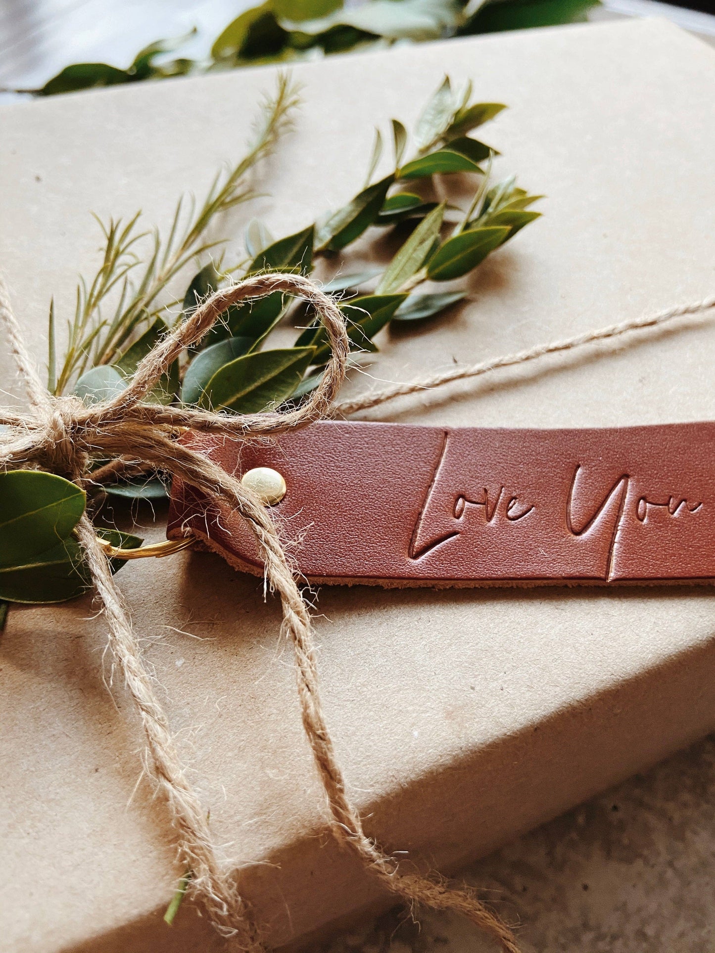"Love You" Script Keychain