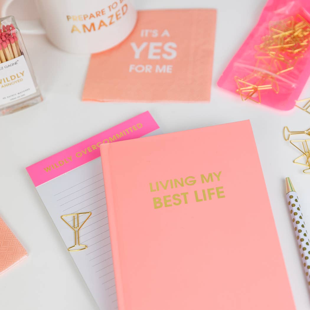 Wildly Overcommitted - Lined Notepad - Bright Pink - 65 perforated pages - 5x8