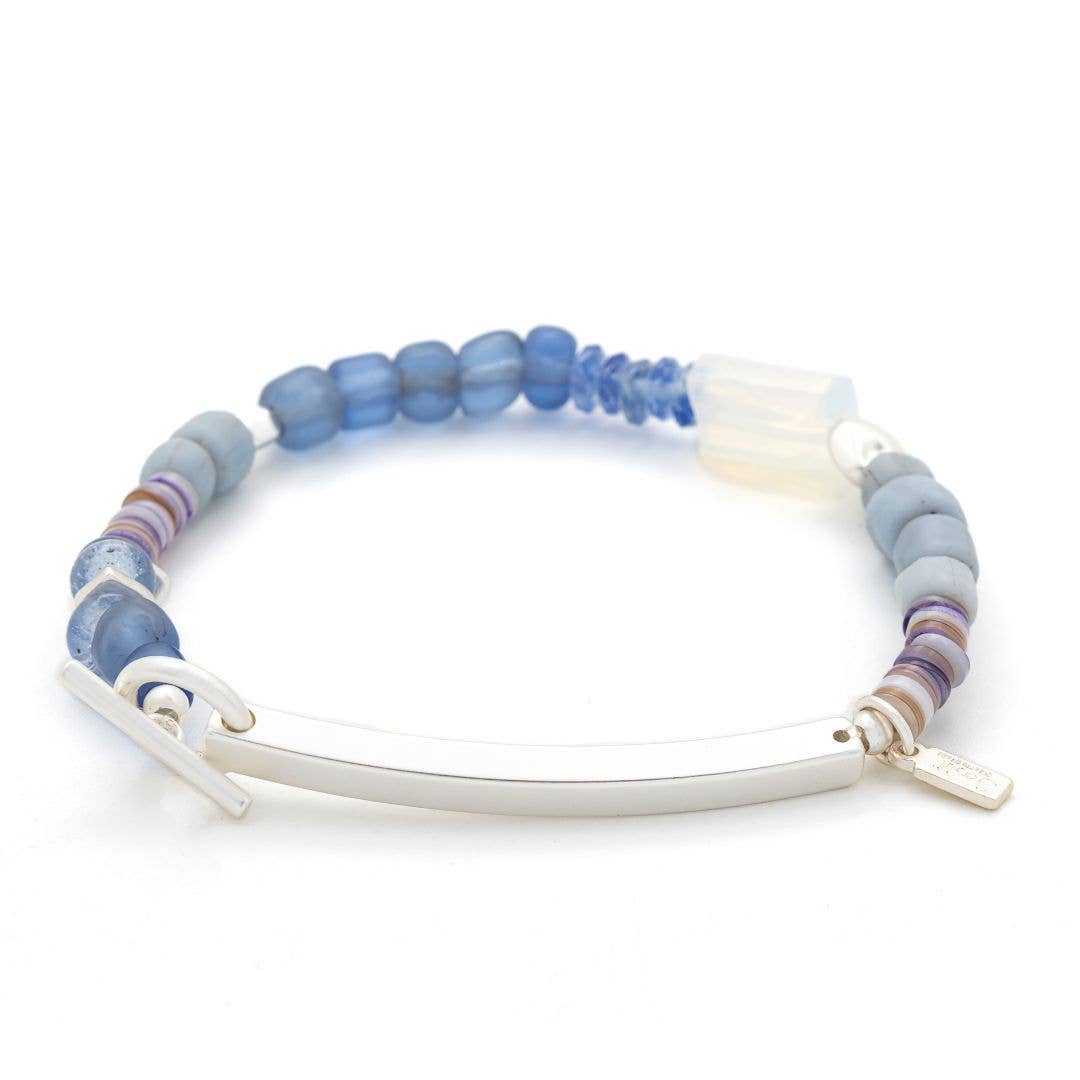 Hidden Message Bracelet - Strong/Opalite/Silver