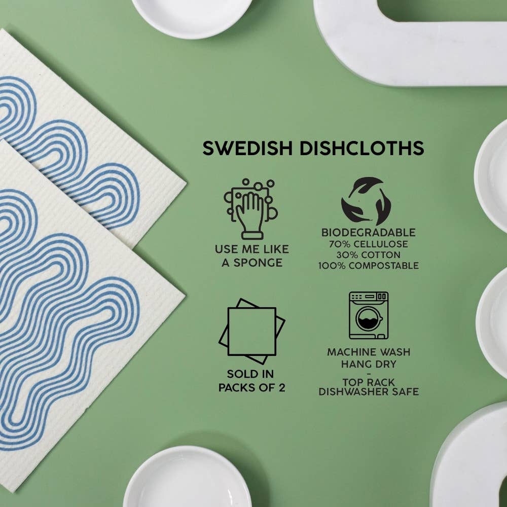 Colbalt Dali - 2pk Swedish Dishcloth
